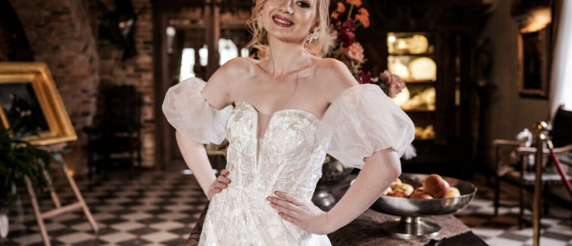 suknia ślubna z bufkami