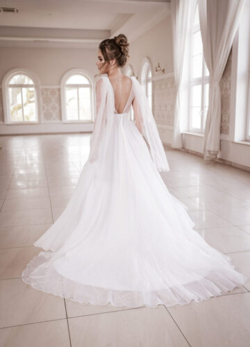 Suknia ślubna Classic Princess tył - De Novia Atelier Suknia ślubna Classic Princess